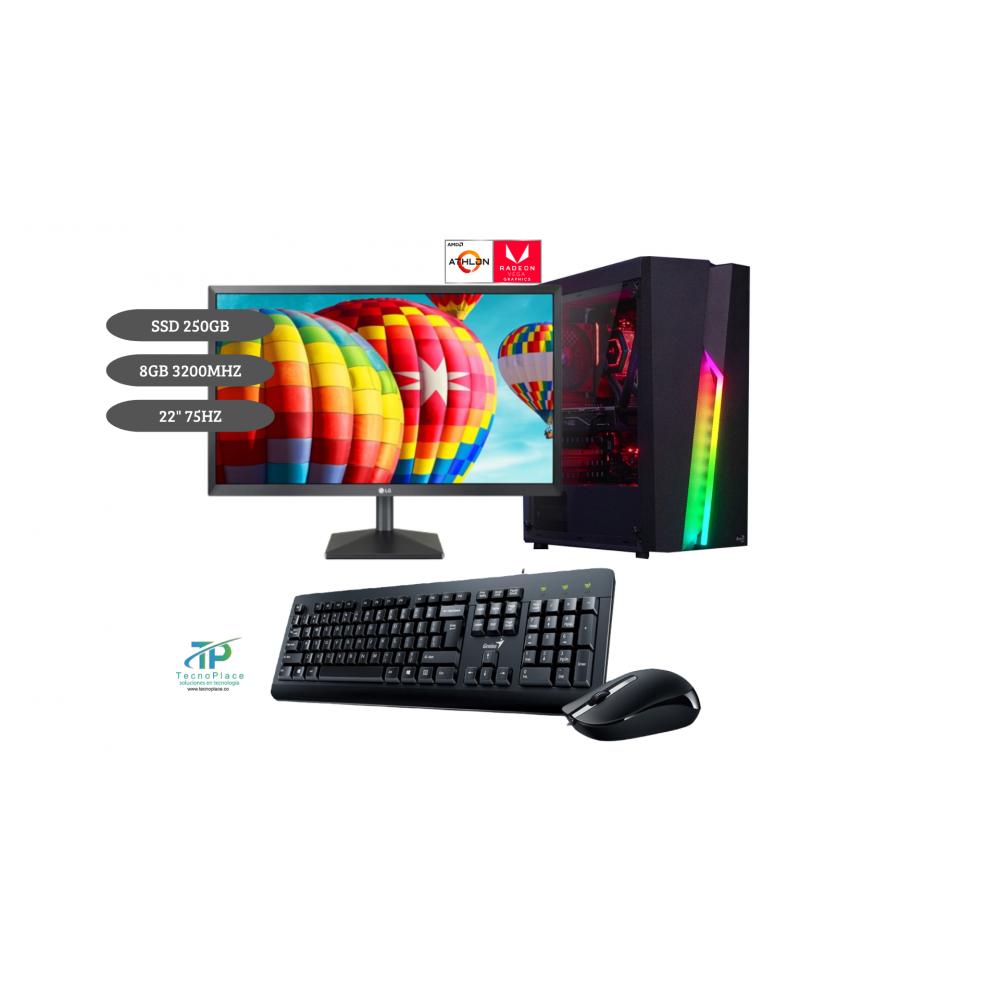Pc Torre Gamer Amd Athlon 3000G Ssd 250Gb Ram 8Gb Mon 22 img #1