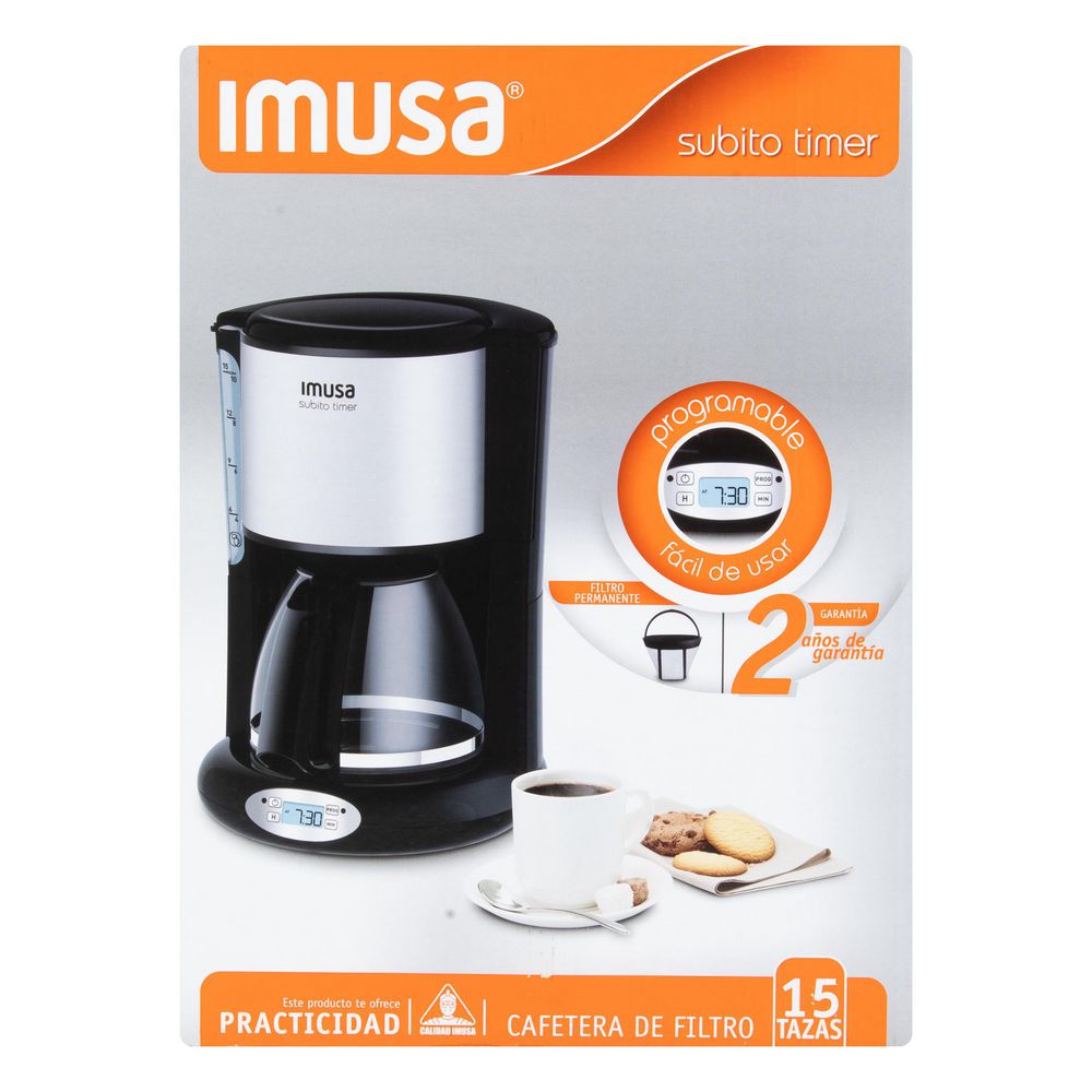 Programa tu café ☕ con la cafetera Subito Timer by IMUSA 
