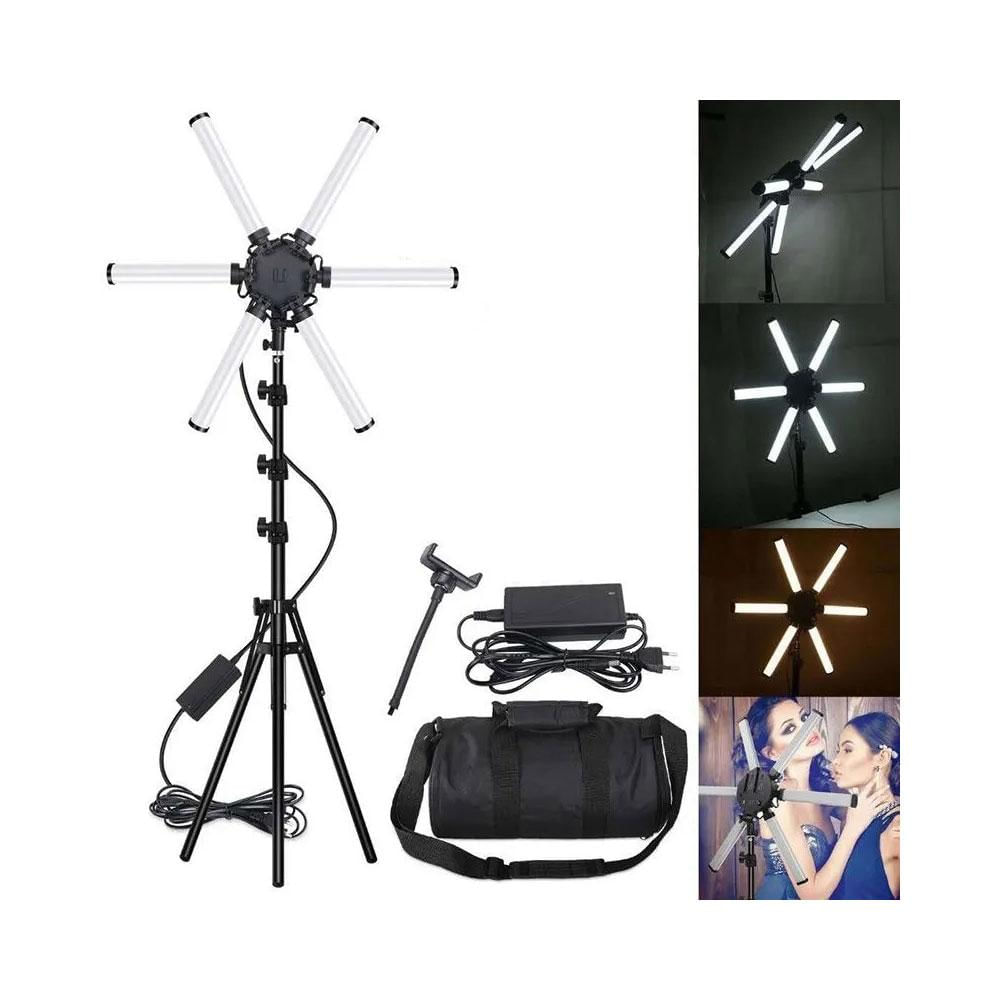 Aro Luz Led Celular Fotos 65Cm Selfies Estrella Maletin Tripode 1.6Mt