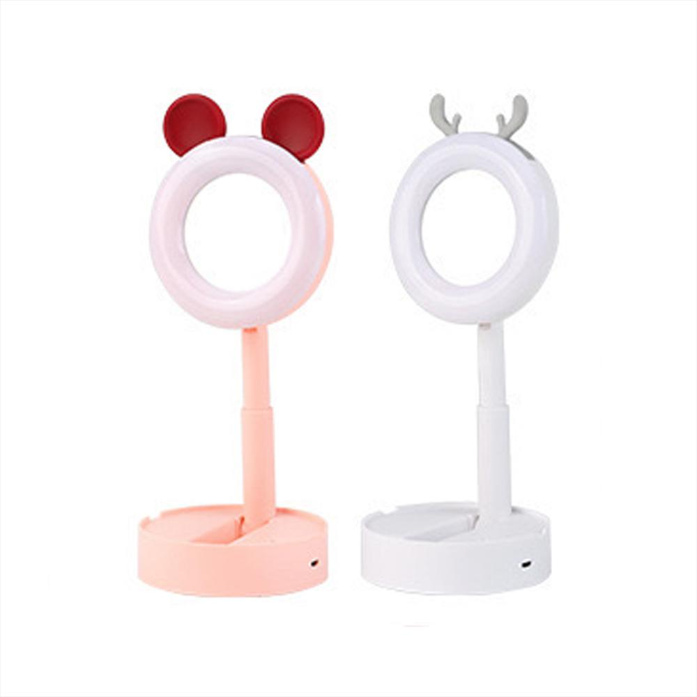 Espejo Con Luz Led Recargable Para Maquillaje Con Base Surtido