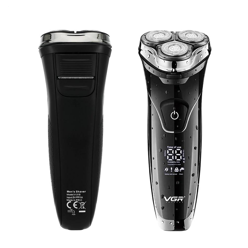 Maquina De Afeitar Vgr V 318 Eléctrica Recargable Usb Tipo C