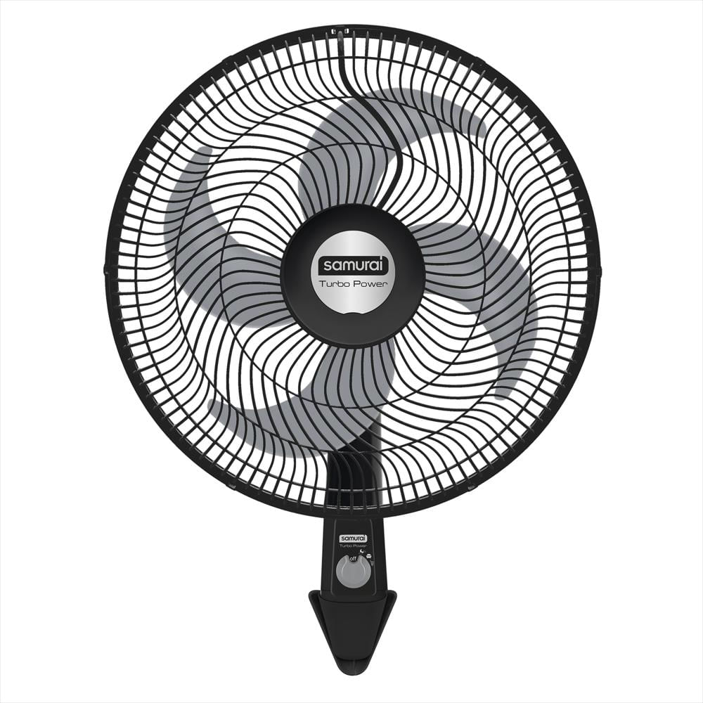 Ventilador De Pared Negro Turbo Power Samurai