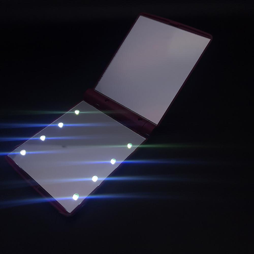 Espejo Cuadrado Luz Led Rojo img #2