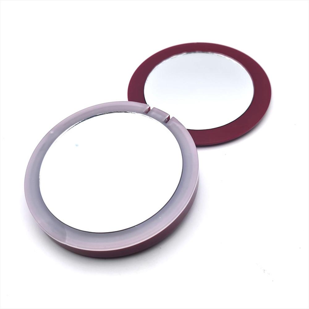 Espejo Circular Luz Led Rojo img #1