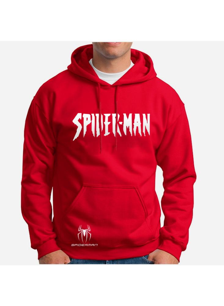 Buzo Buso Saco Hoodies Rojo Logo De Spider Man 6 Rojo