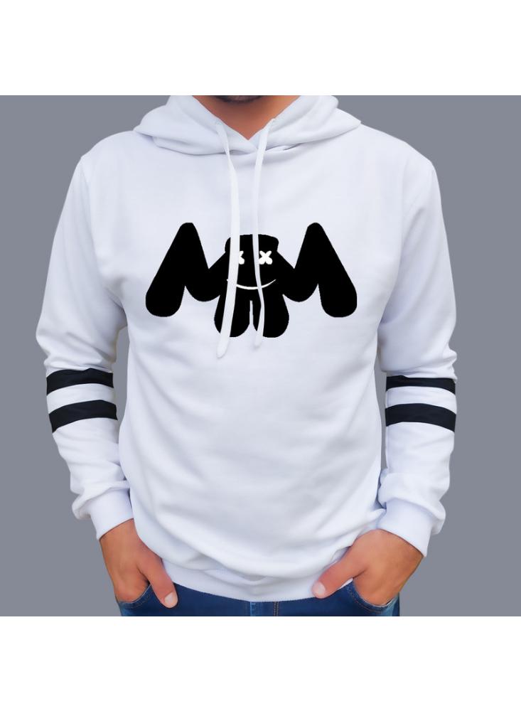 Buzo Buso Saco Hoodies Blanco Logo Marshmello XS Blanco