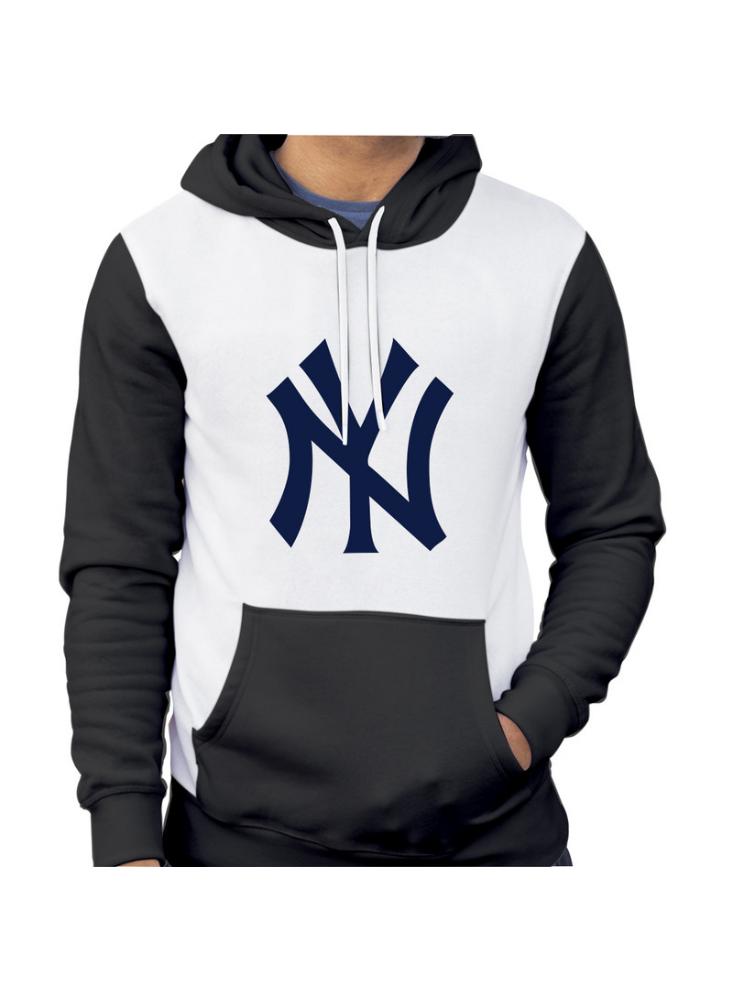 Buzo Buso Saco Hoodies Blanco Logo New York Yankees 10 Blanco