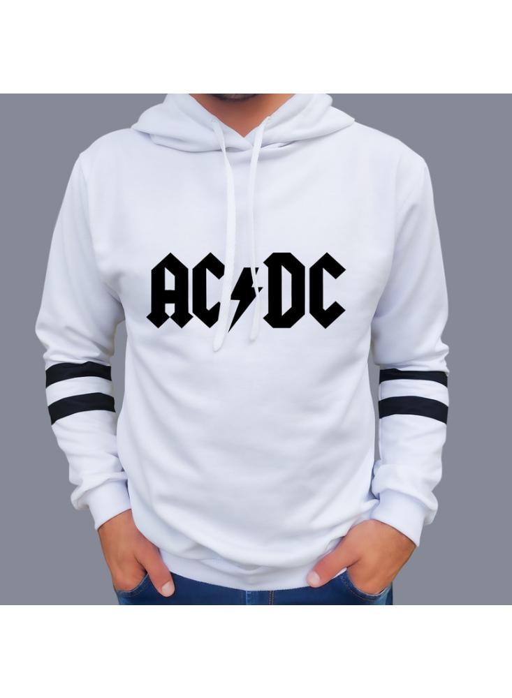 Buzo Buso Saco Hoodies Blanco Grupo Musical Ac Dc S Blanco