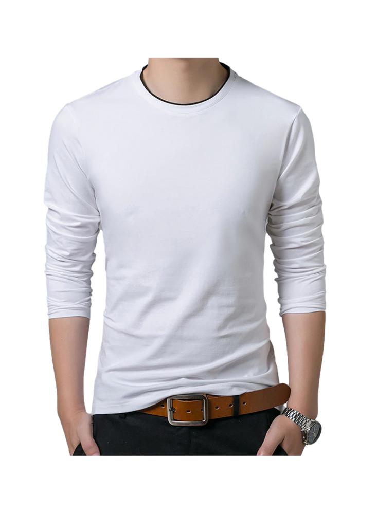 Polo blanco cheap hombre cuello redondo