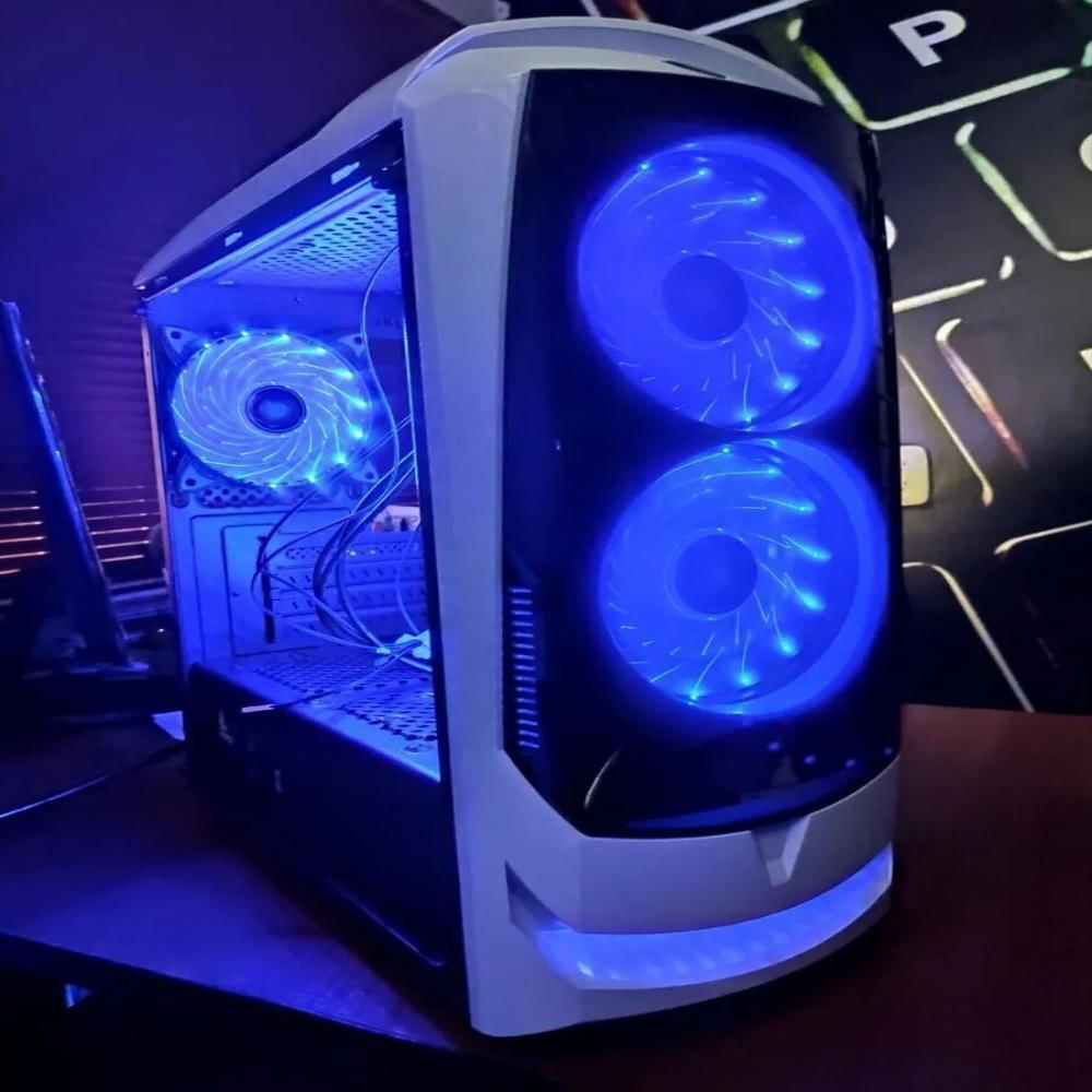 Caja Gabinete Iceberg Gate 9 + Vidrio Templado + 3 Fans 120m - Blanco img #5