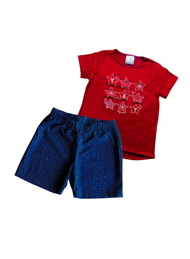 Set Pijama 2 Piezas Vinotinto Niña Kids Closet img #1