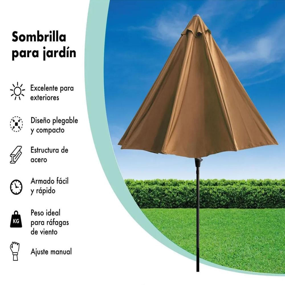Parasol para pesca, sombrilla de playa, sombrilla para exteriores, con  función de inclinación, impermeable, altura ajustable, 2/2,2/7.9 ft
