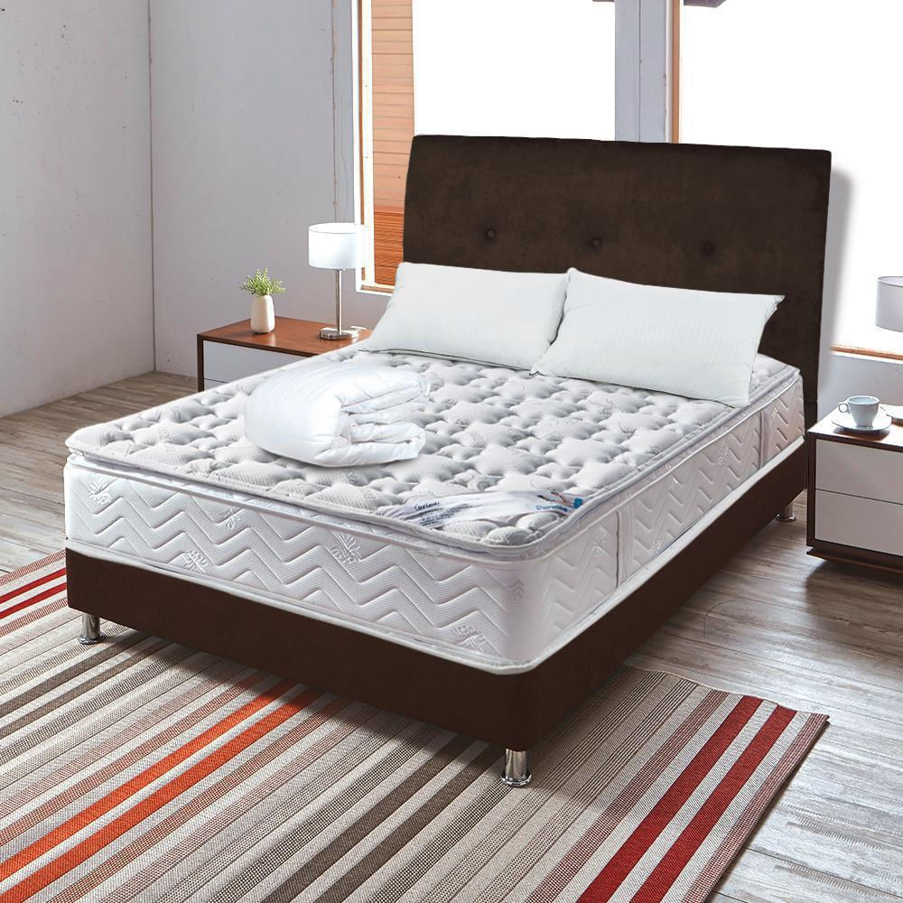 Combo Bretania King 200 X 200 + Cama + Cabecero + Lenceria img #1