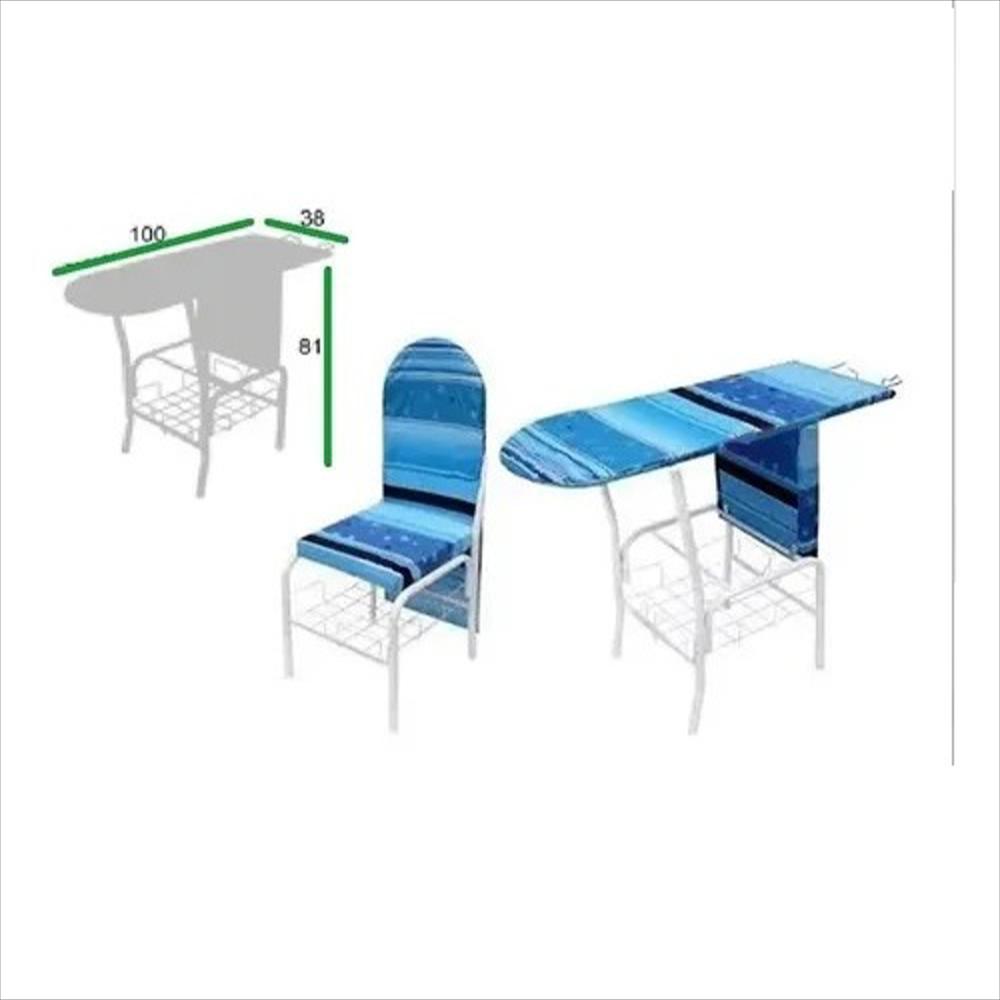 Mesa Planchar Cesta Planchado Silla Multiusos Hogar Aseo Metálica img #1