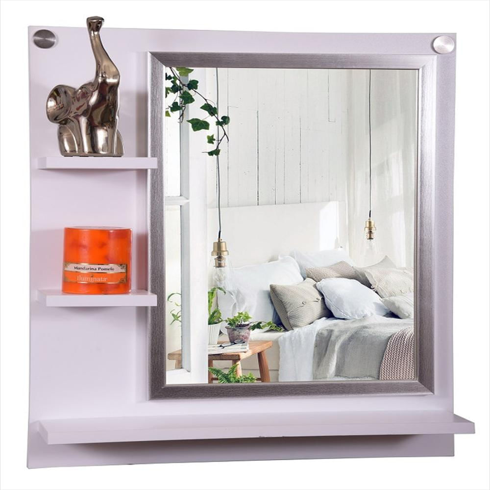 Repisa En Madera Para Baño Color Blanco