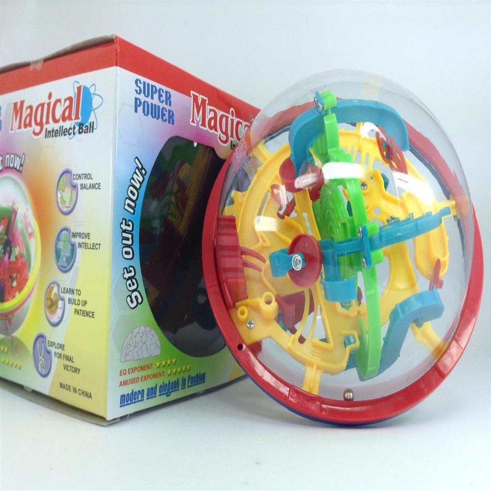  Bola de laberinto, rompecabezas 3D, bola de intelecto (7.1  in/7.02 pulgadas) con 100 barreras desafiantes, bola de laberinto 3D para  niños, rompecabezas 3D, juguetes mágicos de laberinto, juegos de  rompecabezas (amarillo) 