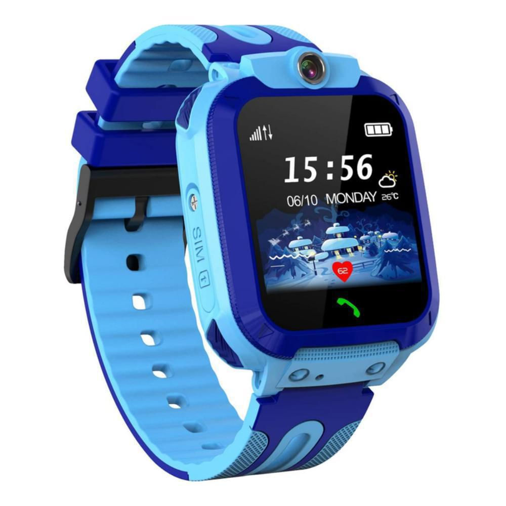 Reloj Inteligente Para Niños Gps Tracker Cámara Táctil Q12 Azul