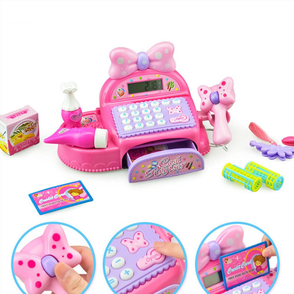 Caja Registradora Juguete Infatil Niña + Accesorios Color Rosa
