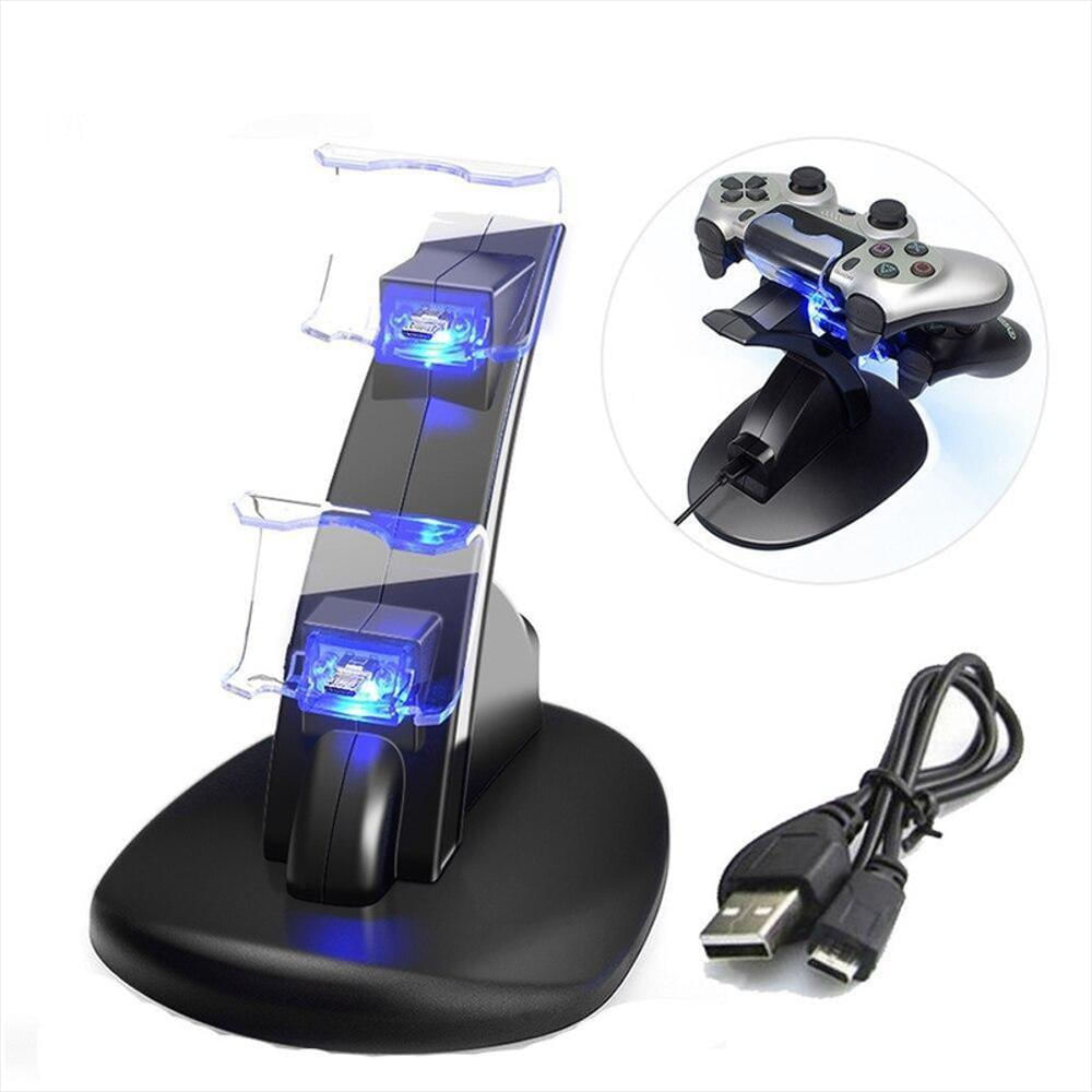 Base Soporte Cargador Dual Para Controles De Play Station 4 Compatible Con Ps4, Ps4 Slim, Ps4 Pro img #3
