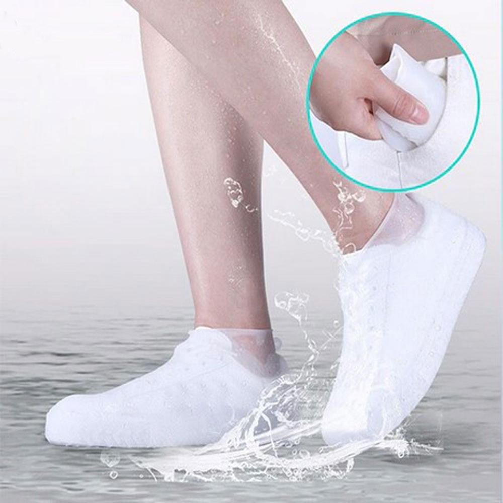 Protector Silicona B01 C S Impermeable Cubre Zapatos Blanco