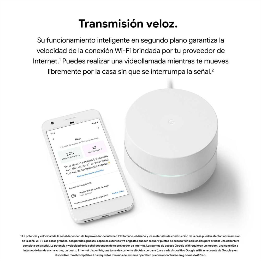 exito.com | Router Mesh Google Wifi Por 3 Unidades