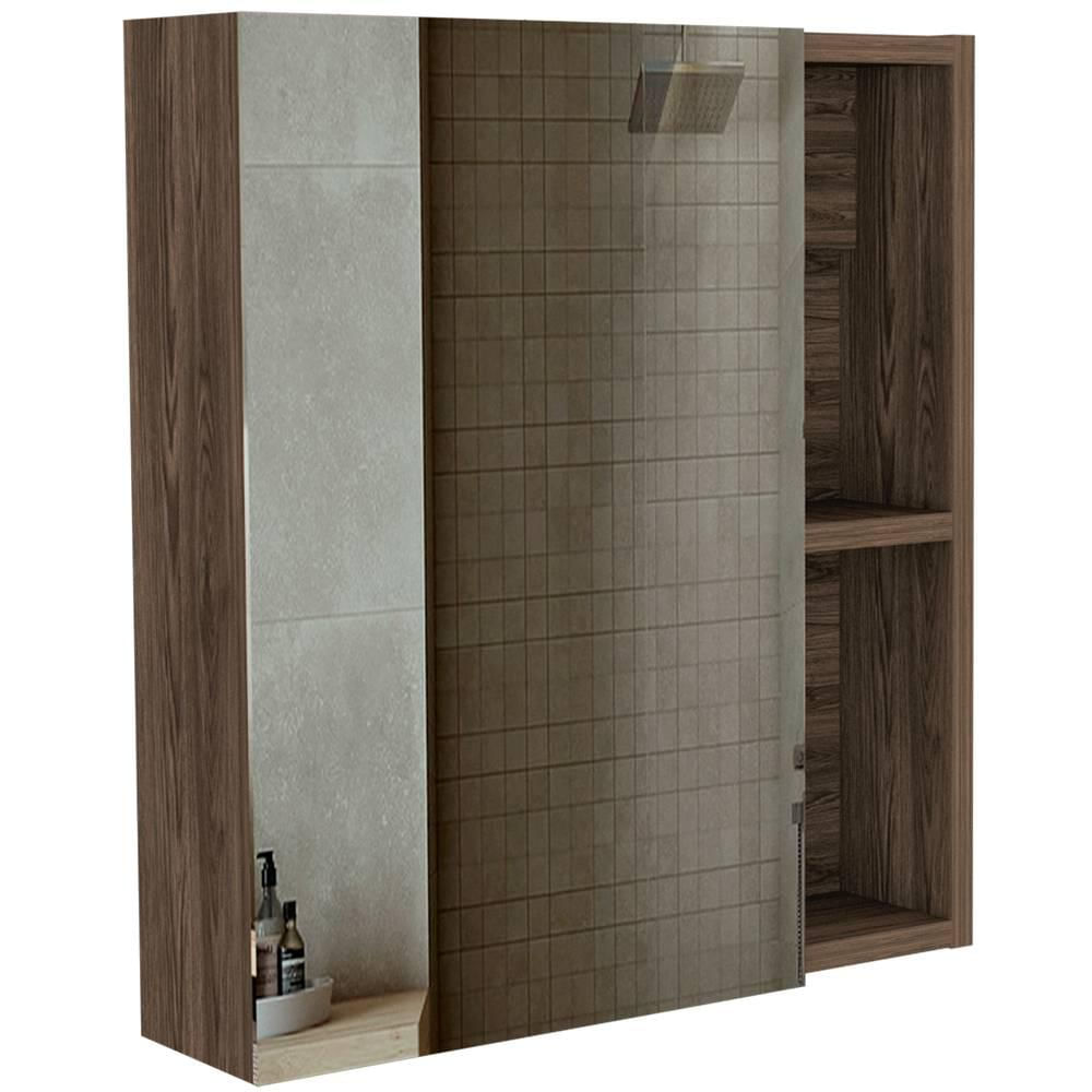 Gabinete Labelle Coñac 45 Cm Con Espejo Y Entrepaños