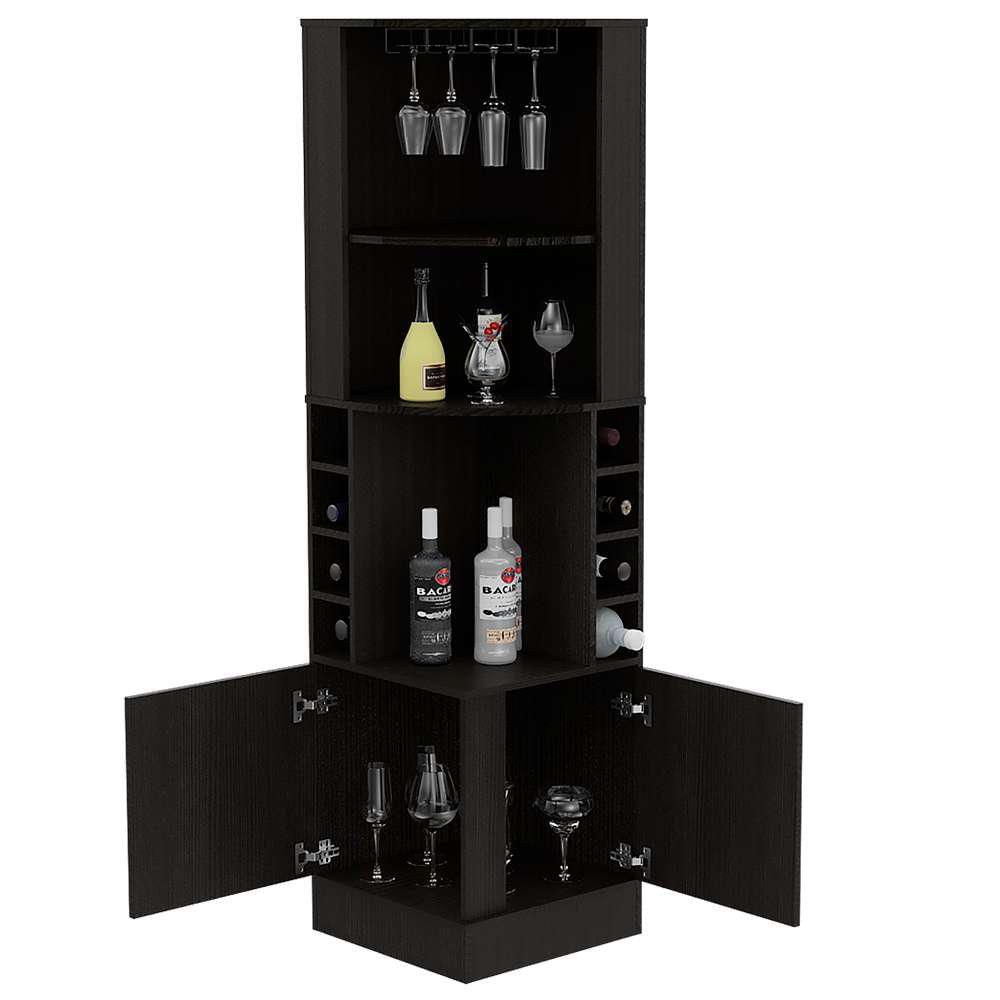 Bar Esquinero Syrah Wengue 46 Cm Con Dos Puertas img #3