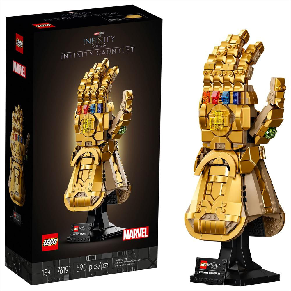 Set De Construcción Lego Coleccionable Guantelete Del Infinito De Thanos Marvel 590 Piezas Modelo