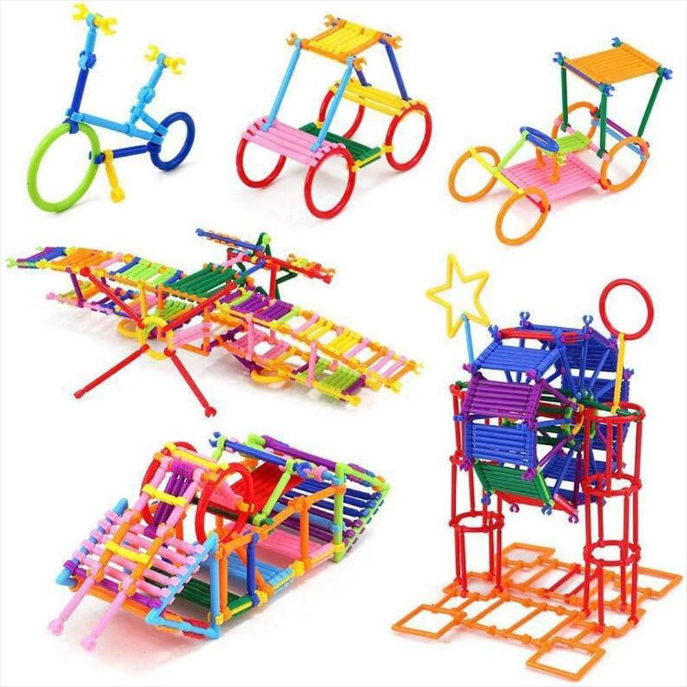 Set Construcción Fun Toys Juego Ingeniería Educativa De Forma Diferente Rompecabezas 3D Conexión Creativa img #4