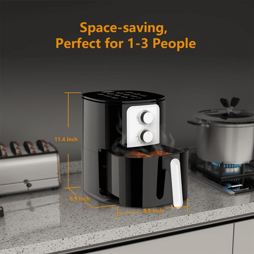 Freidora De Aire 5En1 1400W De 176°F A 400ºf Wetie Capacidad De 4Q Con Protección Contra Sobrecalentamiento De img #5