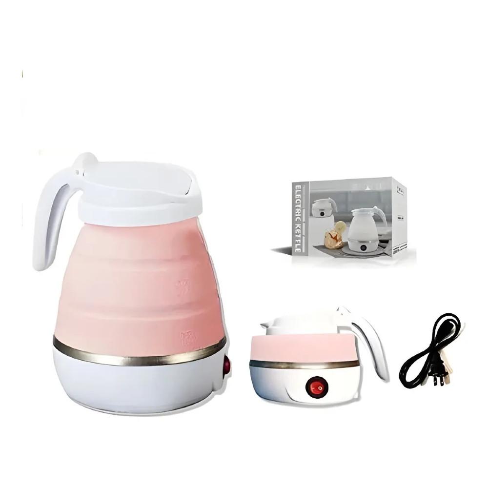 Tetera Plegable De Silicona Rosada 600W