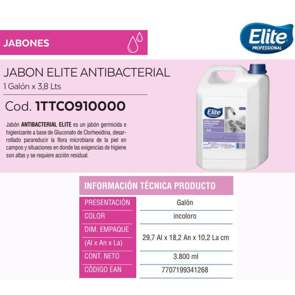 Jabón Líquido Antibacterial Elite 1 Galón img #3