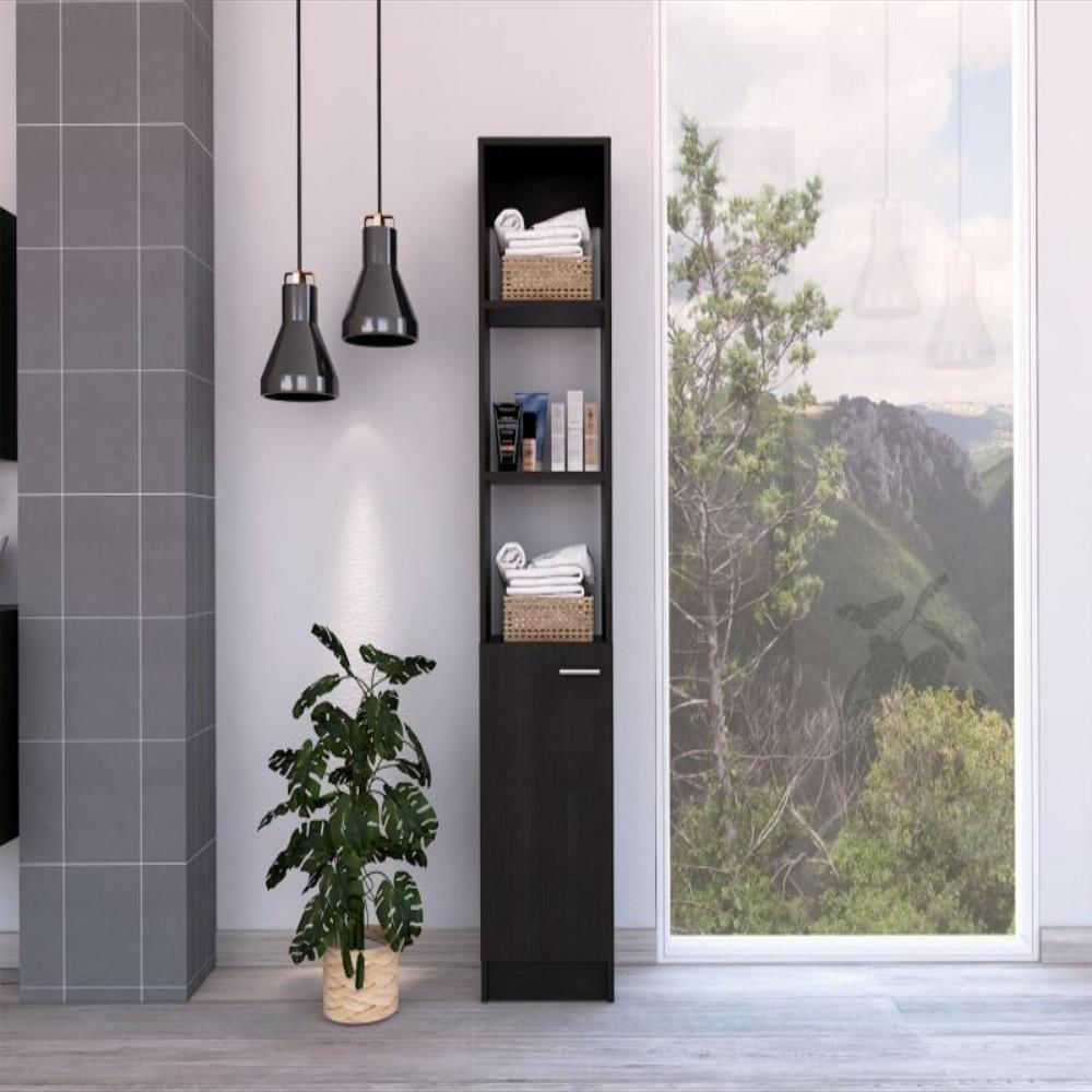 Estantería De Baño Mulán, Wengue, Con Cinco Entrepaños img #1