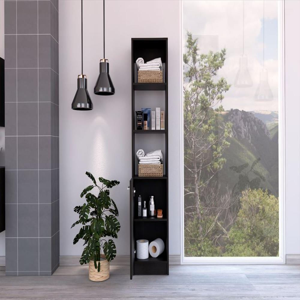 Estantería De Baño Mulán, Wengue, Con Cinco Entrepaños img #2
