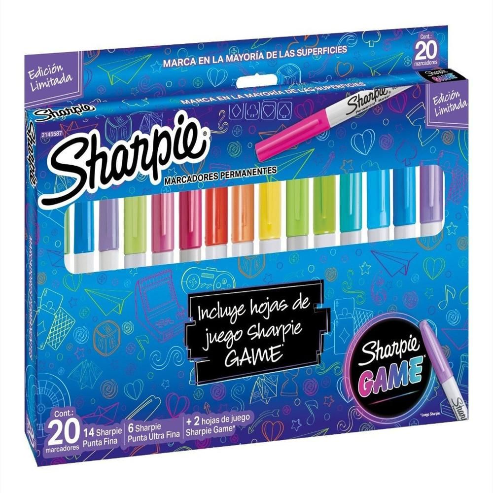 Set De Marcadores Permanentes Sharpie Game X20 img #1