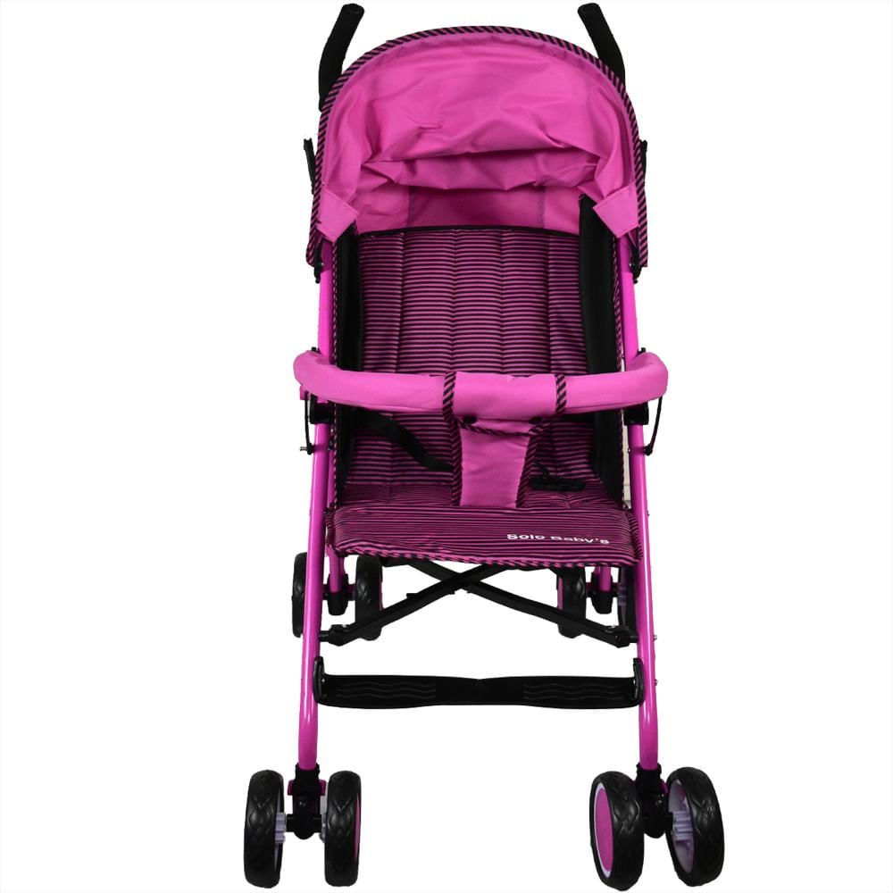 Coche Paseador Para Bebé Con Capota Y Posiciones Rosado img #4