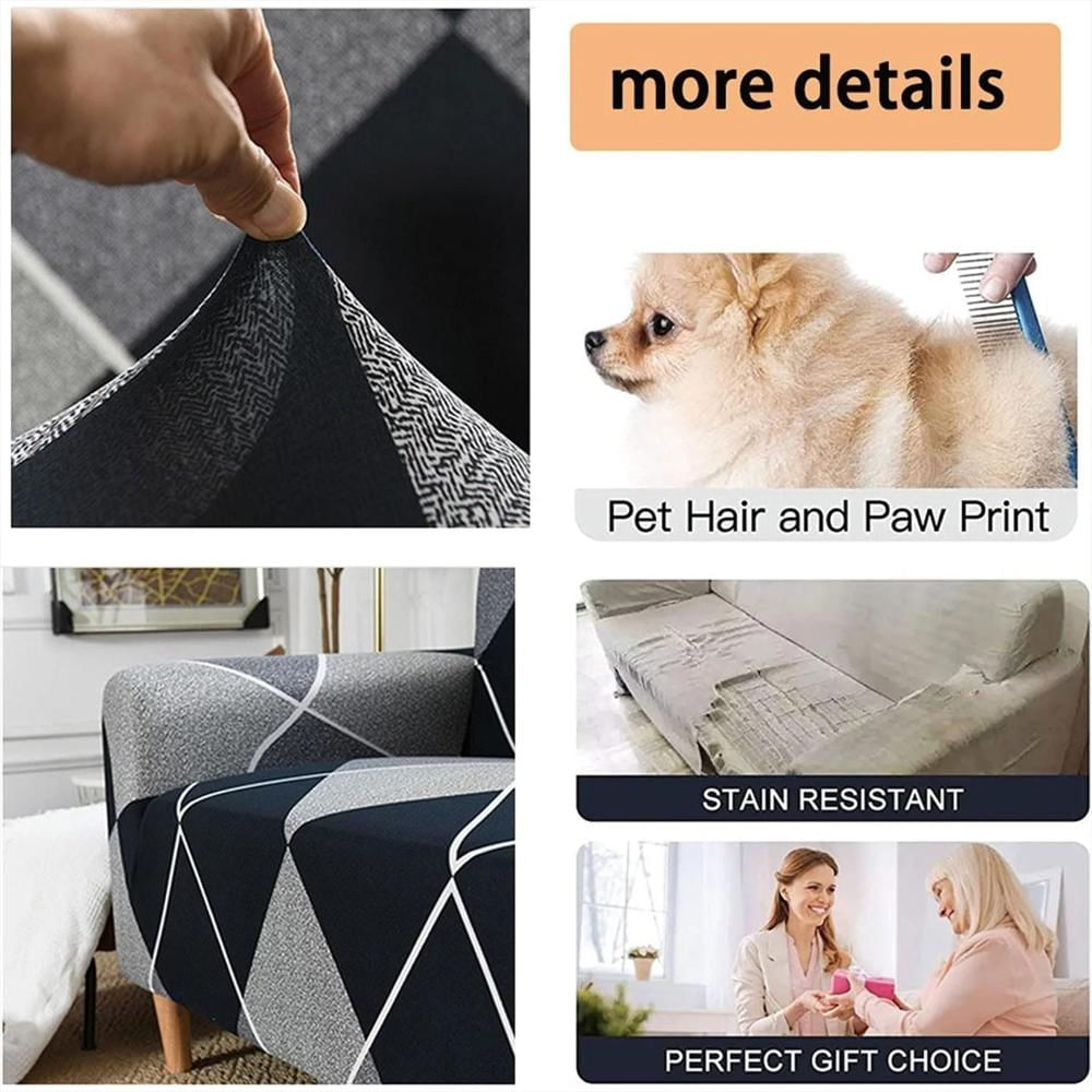 Forro Dorado/Gris Protector Mascota De Sofá Mueble Sala 2 Puestos img #2