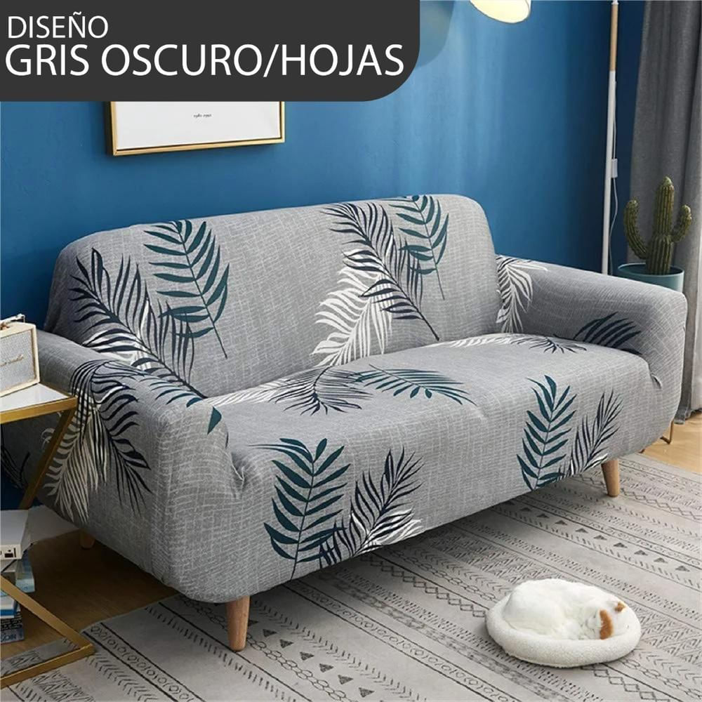 Forro Protector Para Sofá 3 Puestos Hojas img #2
