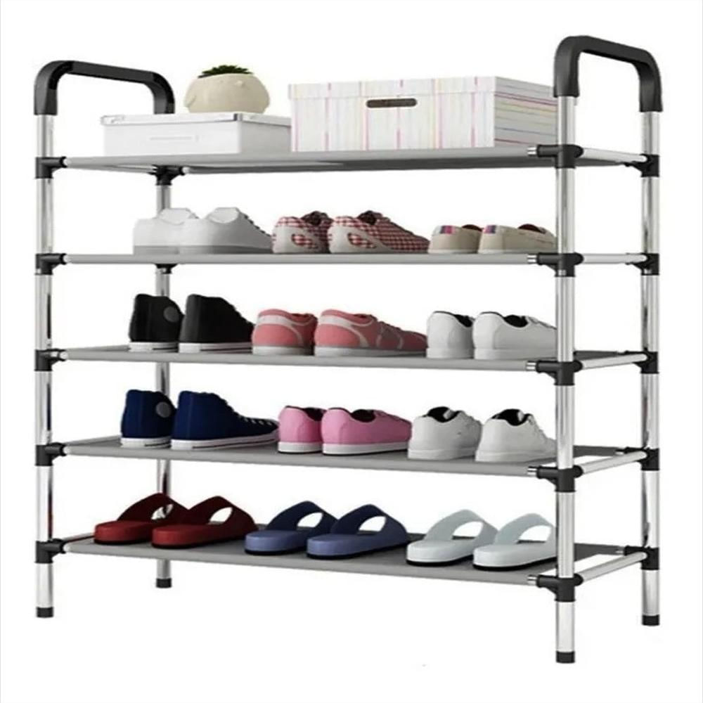 Zapatero, unidad de almacenamiento de zapatos de 5 niveles, estante  organizador de zapatos para 16-20 pares, ahorro de espacio, duradero y  estable