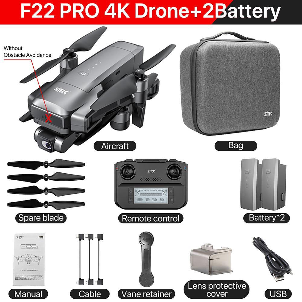 Drone F22s 3.5Km Con Sensor Antichoque 2 Baterias + Maletin img #2