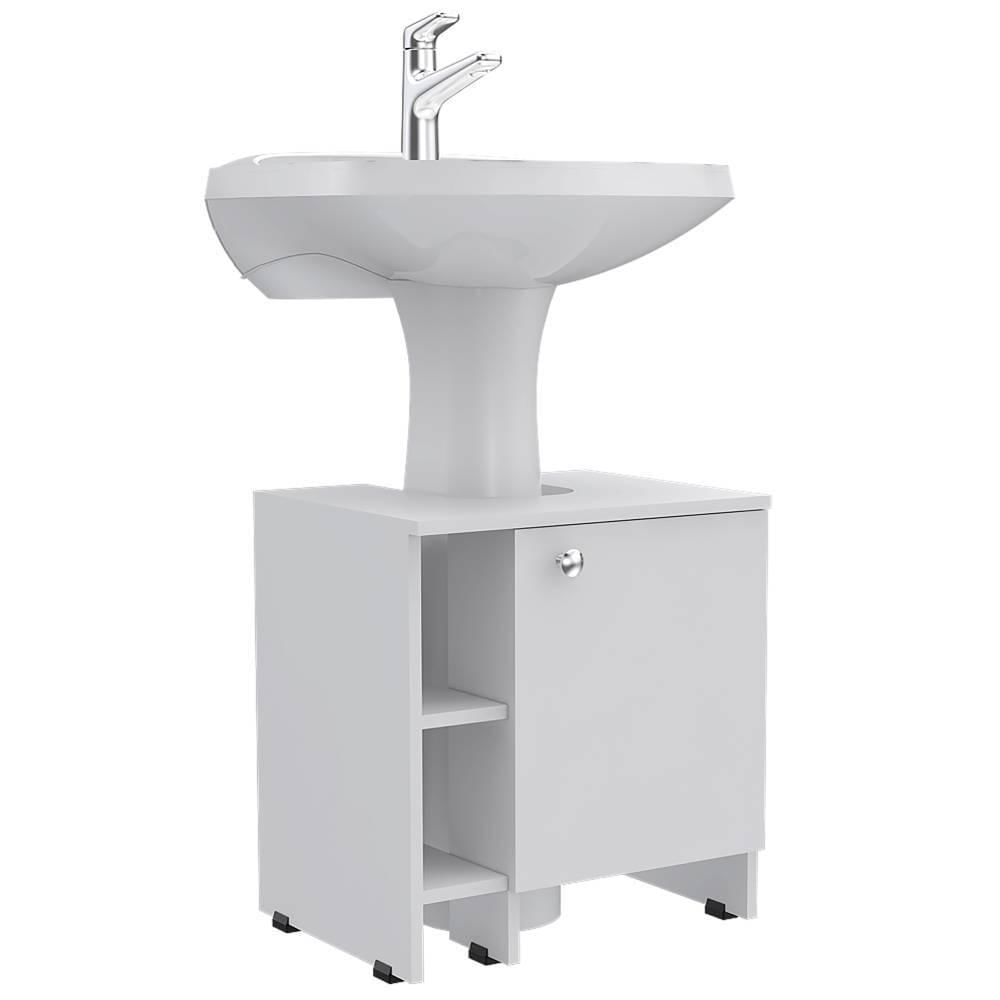 Mueble Basic Blanco 47 Cm Con Una Puerta Y Entrepaños img #1