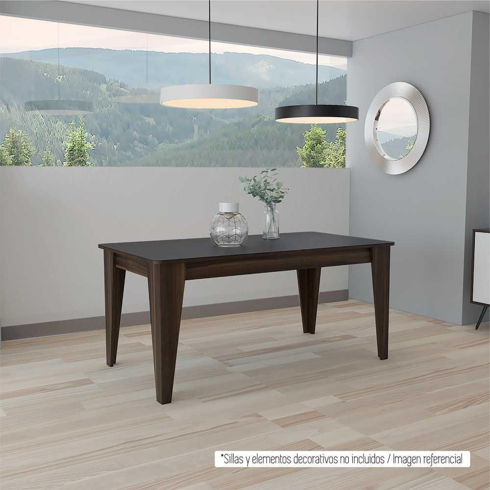 Mesa De Comedor Torino Habano 160 Cm De Seis Puestos (Sin Sillas) img #4