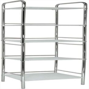 Estante de almacenamiento de acero cromado de 5 niveles, Cromado Acero