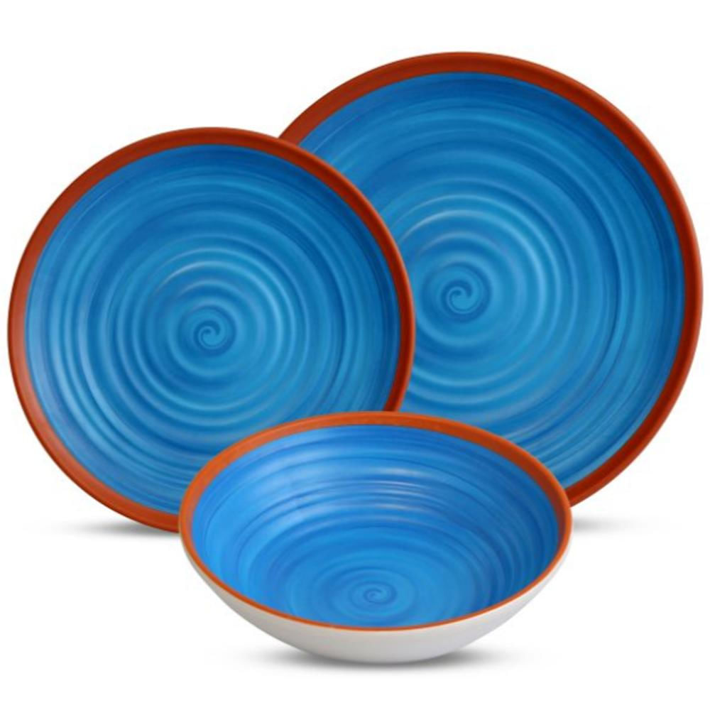 Vajilla 12Pzas Atardecer Home Elements Hevm 412D Azul