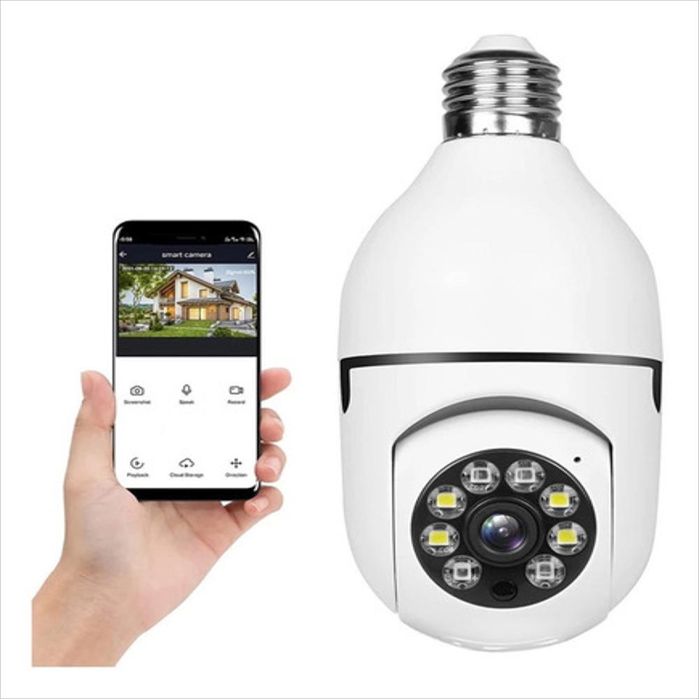 Camara Tipo Bombillo Wifi Ip Rotica 360° Vision Nocturna Camara Tipo Bombillo Wifi Ip Rotica 360° Vision Nocturna