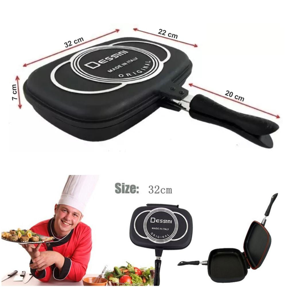 Sartén Doble Parrilla Dessini Dual Grill Antiadherente 32Cm img #2