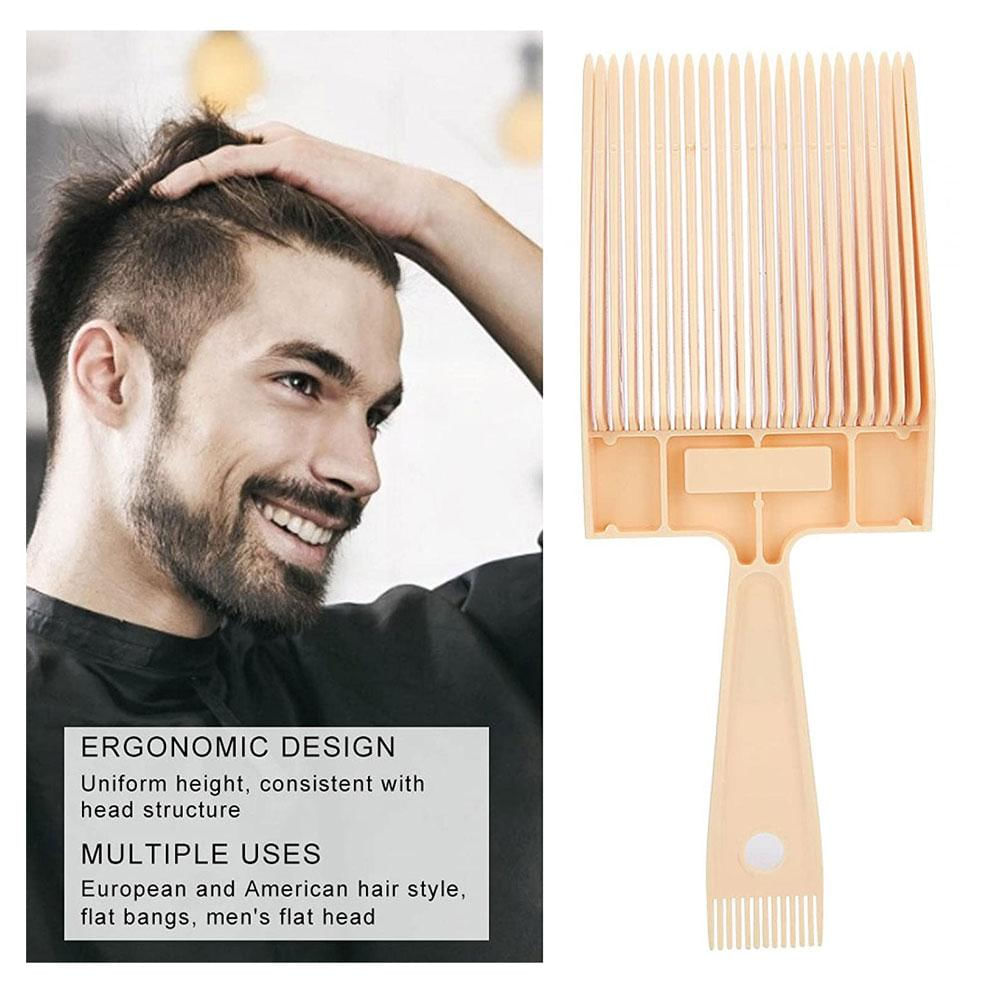 Flattoper Peine Corta Pelo Con Niveles Guía Corte Amaderado Barberia