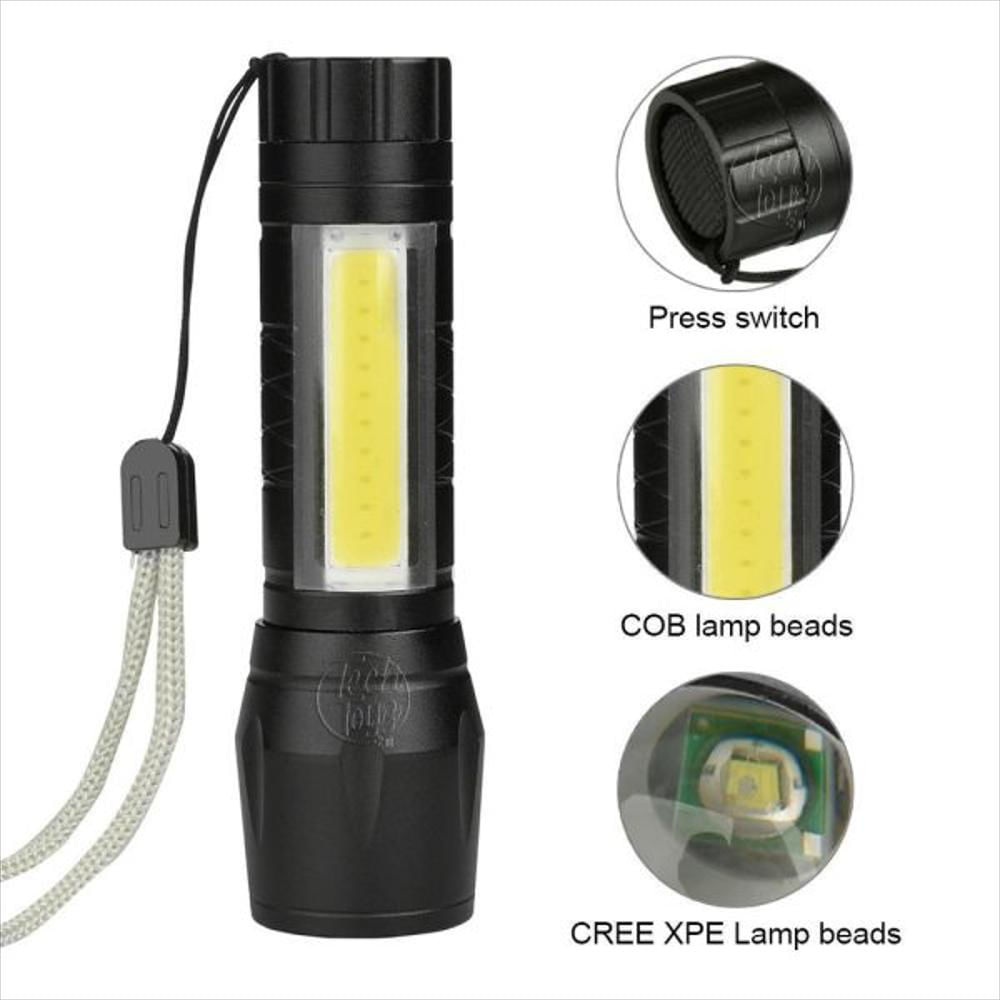 Linterna Led Recargable Usb Zoom Aluminio – Govery Ferreteria