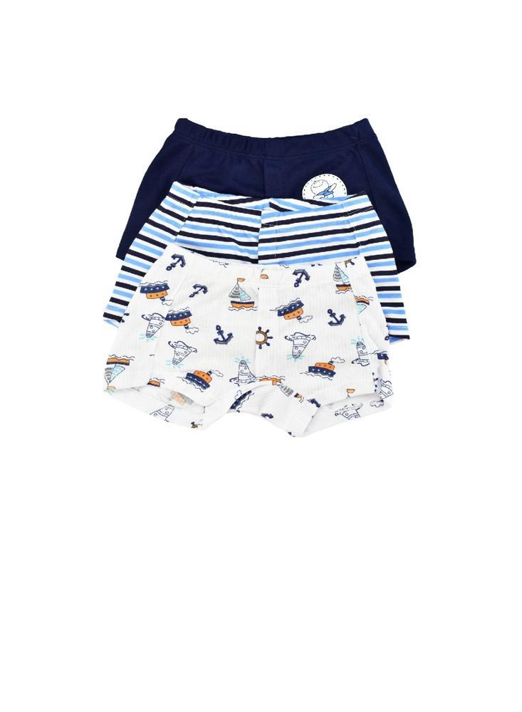 Ropa Interior Boxer Calzoncillo Para Niño X3 Azul