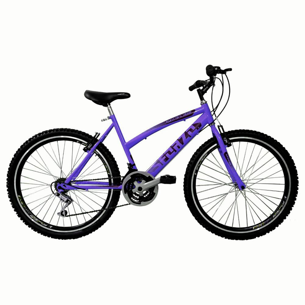 Bicicleta Niña Rin 24 18 Cambios Doble Pared Morada